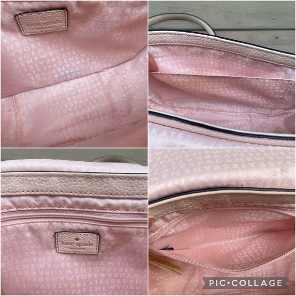 Kate spade McCall Adelaide light blush pebbled leather crossbody bag purse - Picture 12 of 15